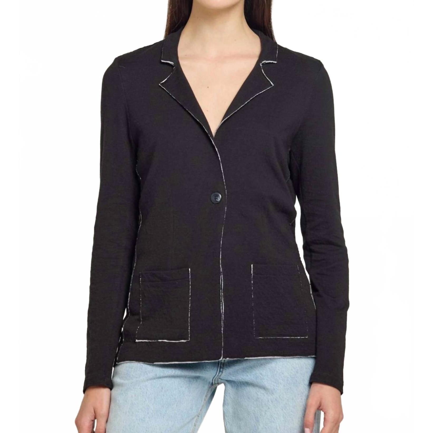 New Goldie Double Face Blazer In Black